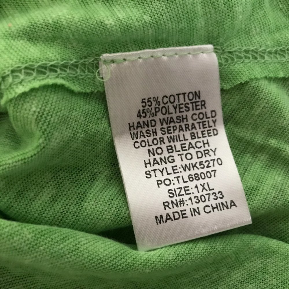 Umgee Short Sleeve Casual Top Green 1X - Picture 9 of 9